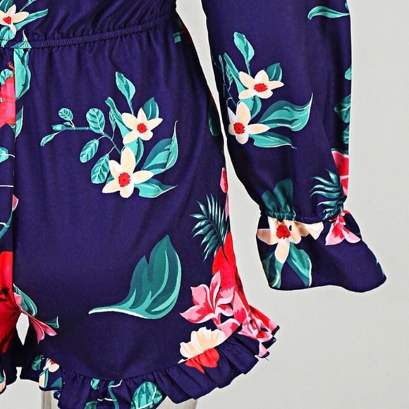 Lillian Blue Ruffle Romper - Picture 5 of 7